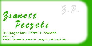 zsanett peczeli business card